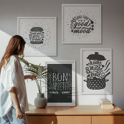 Multi-piece wall decor set Graphics food culinary slogans