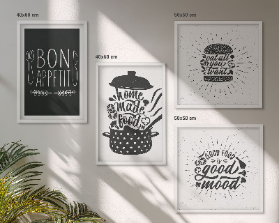 Multi-piece wall decor set Graphics food culinary slogans