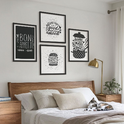 Multi-piece wall decor set Graphics food culinary slogans