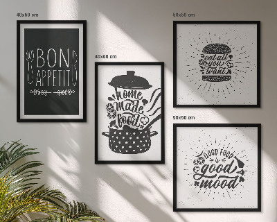 Multi-piece wall decor set Graphics food culinary slogans