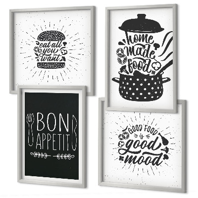 Multi-piece wall decor set Graphics food culinary slogans