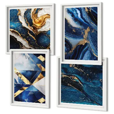 Abstract elegant patterns wall art set of 4 pieces