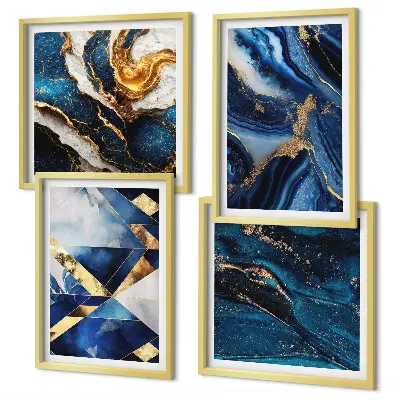 Abstract elegant patterns wall art set of 4 pieces