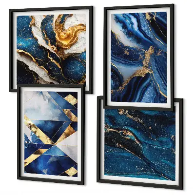 Abstract elegant patterns wall art set of 4 pieces