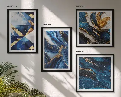 Set of 4 wall art pieces Abstract elegant patterns