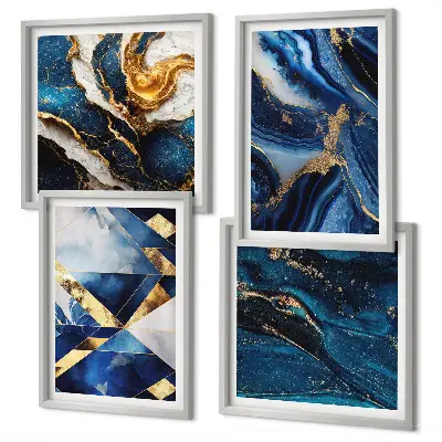 Abstract elegant patterns wall art set of 4 pieces
