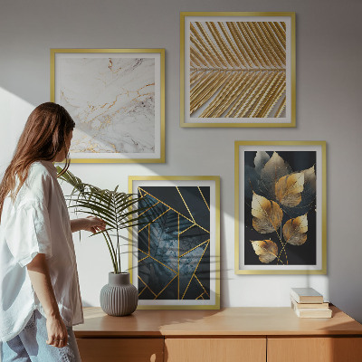 Wall art set Modern plant patterns