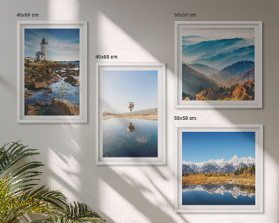 Multi-piece wall decor set Views of nature, lighthouse, mountains