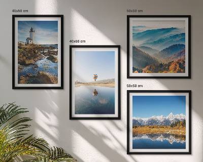 Multi-piece wall decor set Views of nature, lighthouse, mountains