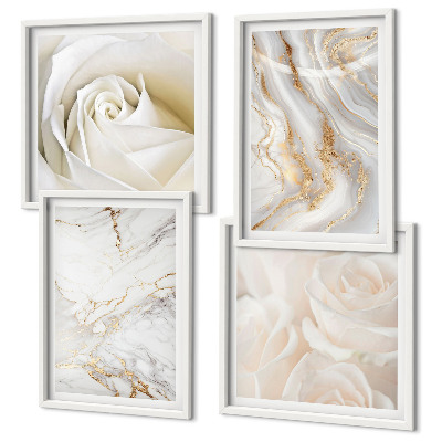 Wall art set Elegant marble patterns