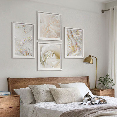 Wall art set Elegant marble patterns