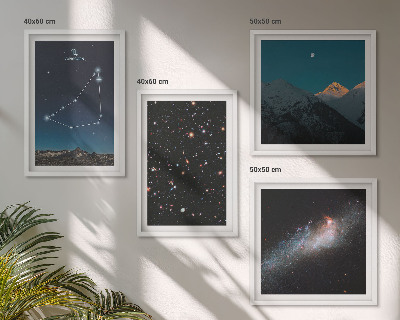Multi-piece wall decor set Capricorn constellation galaxy