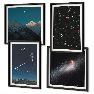 Multi-piece wall decor set Capricorn constellation galaxy