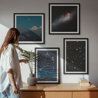 Multi-piece wall decor set Capricorn constellation galaxy