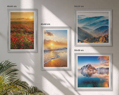 Wall art set Landscapes of mountains and seas in the west