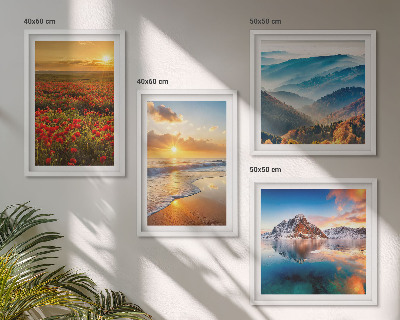 Wall art set Landscapes of mountains and seas in the west