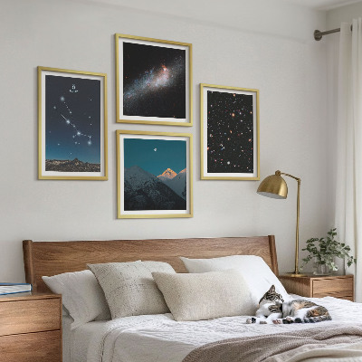 Multi-piece wall decor set Cosmic starscapes
