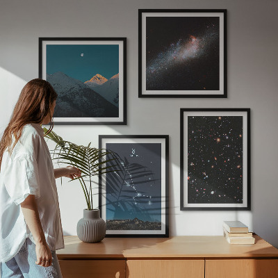 Multi-piece wall decor set Cosmic starscapes