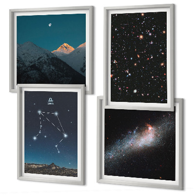 Multi-piece wall decor set Space galaxy Libra night sky