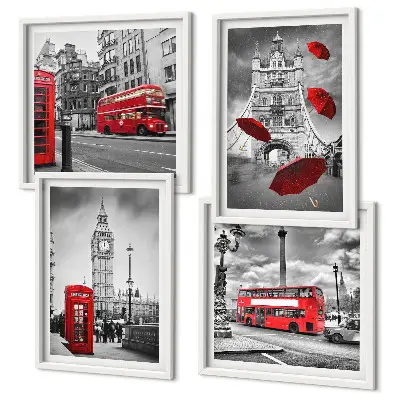 Multi-piece wall decor set Ginkgo leaves light background