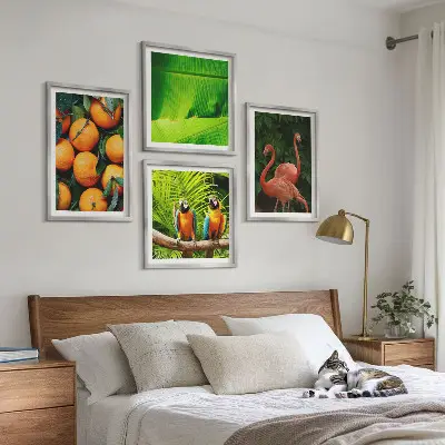 Multi-piece tropical fruit wall art set with fruity accents of the tropics