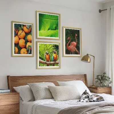 Multi-piece tropical fruit wall art set with fruity accents of the tropics