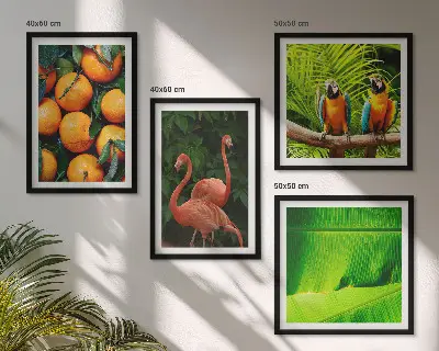 Multi-piece tropical fruit wall art set with fruity accents of the tropics