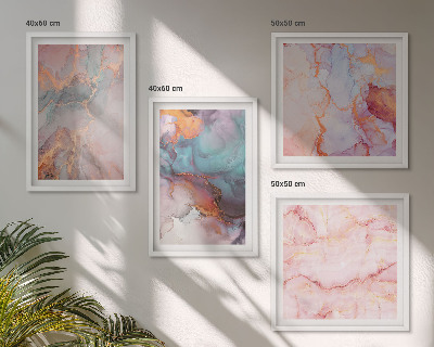 Set of 4 wall art pieces Abstract pastel patterns
