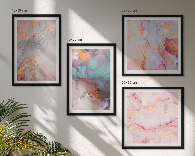 Set of 4 wall art pieces Abstract pastel patterns
