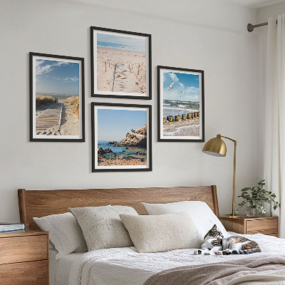 Multi-piece wall decor set Beach, sand, waves, sky, birds