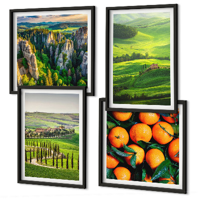 Multi-piece wall decor set Italian countryside oranges nature