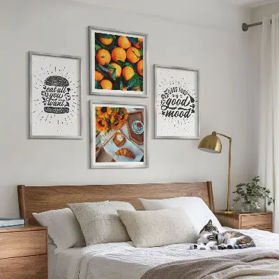 Juicy Oranges Wall Art set of 4 pieces for kitchen