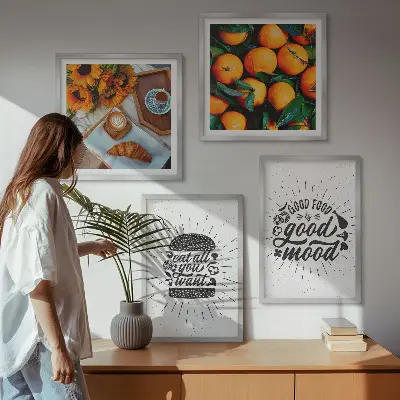 Juicy Oranges Wall Art set of 4 pieces for kitchen
