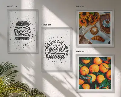 Juicy Oranges Wall Art set of 4 pieces for kitchen