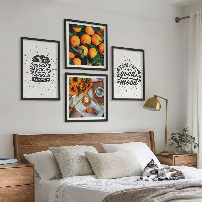 Juicy Oranges Wall Art set of 4 pieces for kitchen