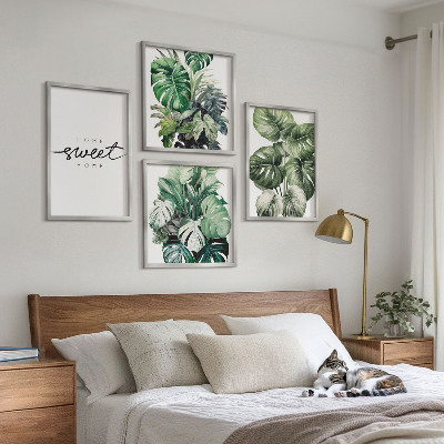 Multi-piece wall decor set Sweet Home Green Plants
