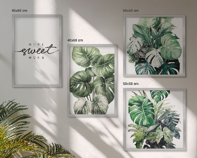 Multi-piece wall decor set Sweet Home Green Plants