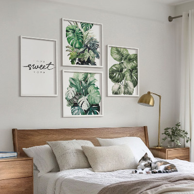 Multi-piece wall decor set Sweet Home Green Plants