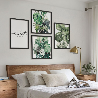 Multi-piece wall decor set Sweet Home Green Plants