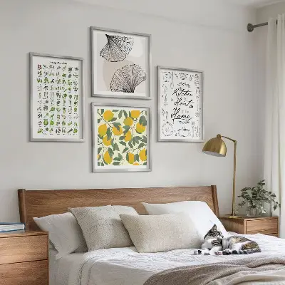 Kitchen herbs and lemon wall art set multi-piece decorative painting
