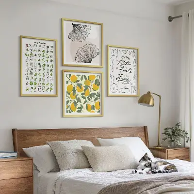 Kitchen herbs and lemon wall art set multi-piece decorative painting