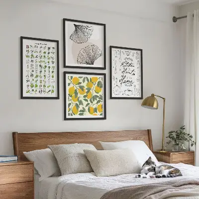 Kitchen herbs and lemon wall art set multi-piece decorative painting