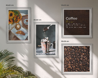 Multi-piece wall decor set Italian breakfast coffee beans