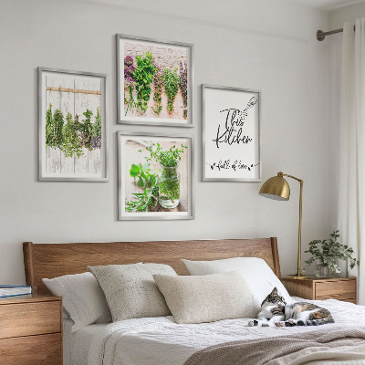 Multi-piece wall decor set Herbs plants for the kitchen drying