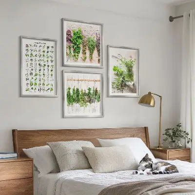 Dried herbs kitchen wall art set set of wall art prints