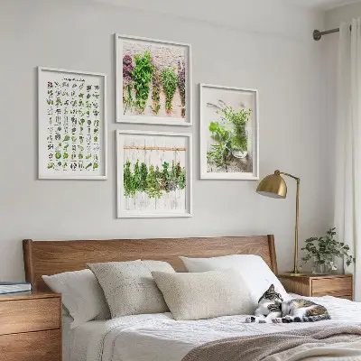 Dried herbs kitchen wall art set set of wall art prints