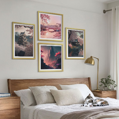 Multi-piece wall decor set Fantasy landscapes of Japan