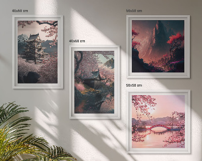 Multi-piece wall decor set Fantasy landscapes of Japan