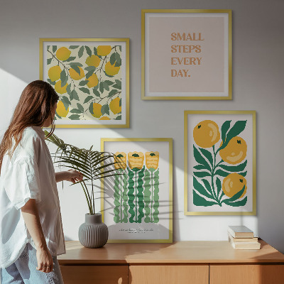 Multi-piece wall decor set Plant patterns with flowers