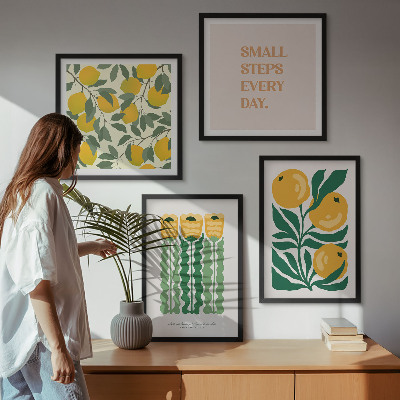 Multi-piece wall decor set Plant patterns with flowers